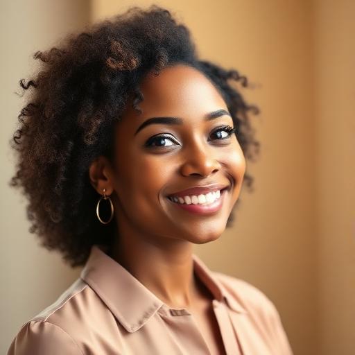 Portrait of Janee Jones, transitioning from clinical research to pharma, smiling at the camera